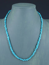 Navajo 20" Single Strand Sleeping Beauty Turquoise Necklace - PuebloDirect.com