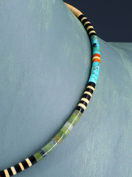 Santo Domingo Single Strand Multistone Necklace - PuebloDirect.com