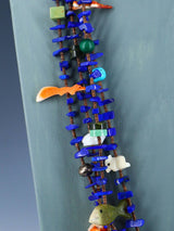 Native American Four Strand Lapis Treasure Necklace - PuebloDirect.com