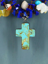 Native American Four Strand Lapis Treasure Necklace - PuebloDirect.com