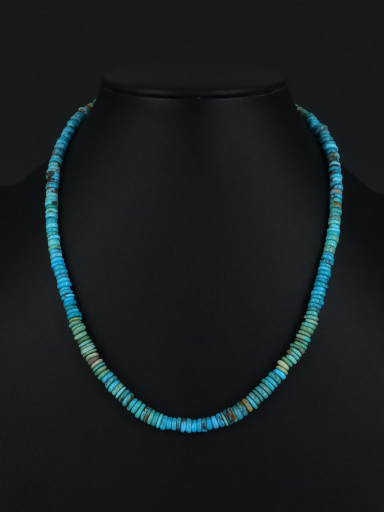 Native American Jewelry Single Strand Polychrome Turquoise Necklace - PuebloDirect.com