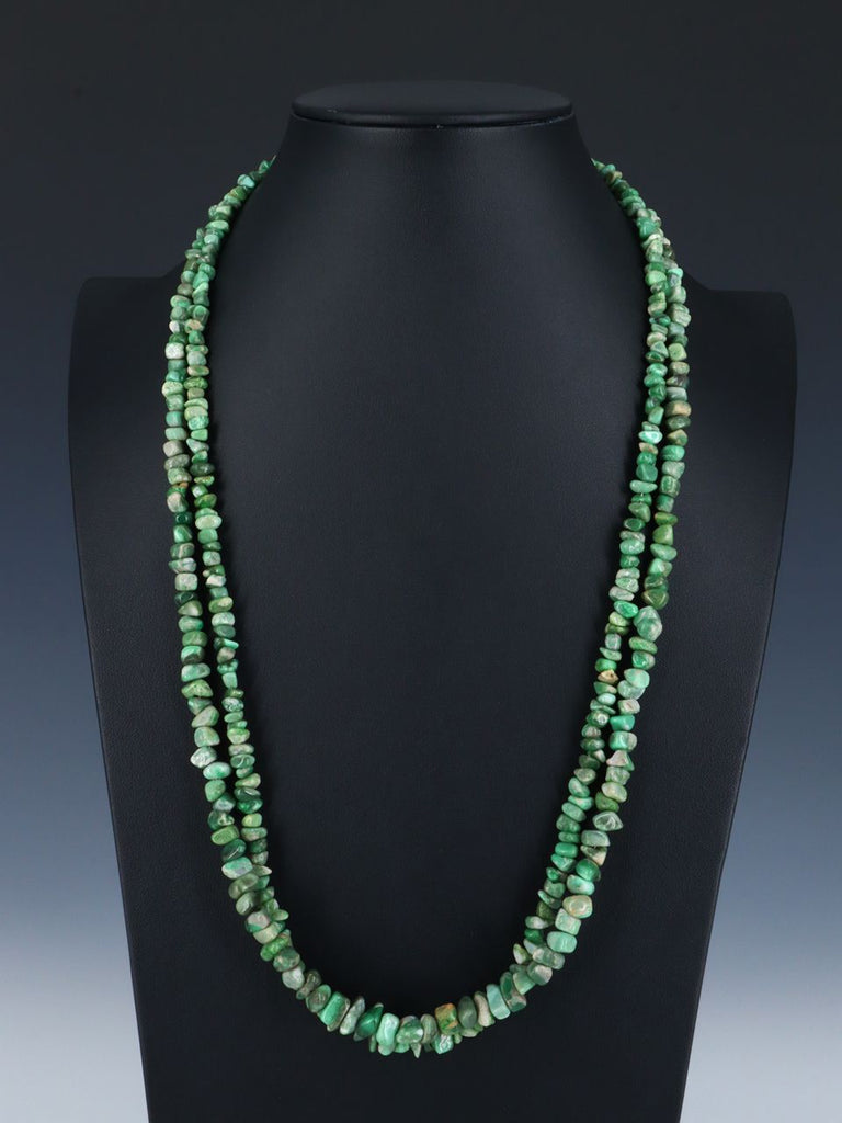 Native American Jewelry Two Strand Lucin Variscite Necklace - PuebloDirect.com