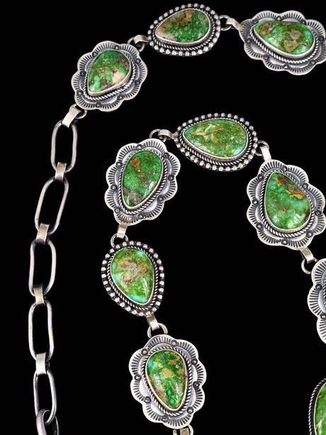 Native American Sonoran Gold Turquoise Lariat Y Necklace - PuebloDirect.com