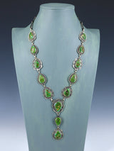 Native American Sonoran Gold Turquoise Lariat Y Necklace - PuebloDirect.com