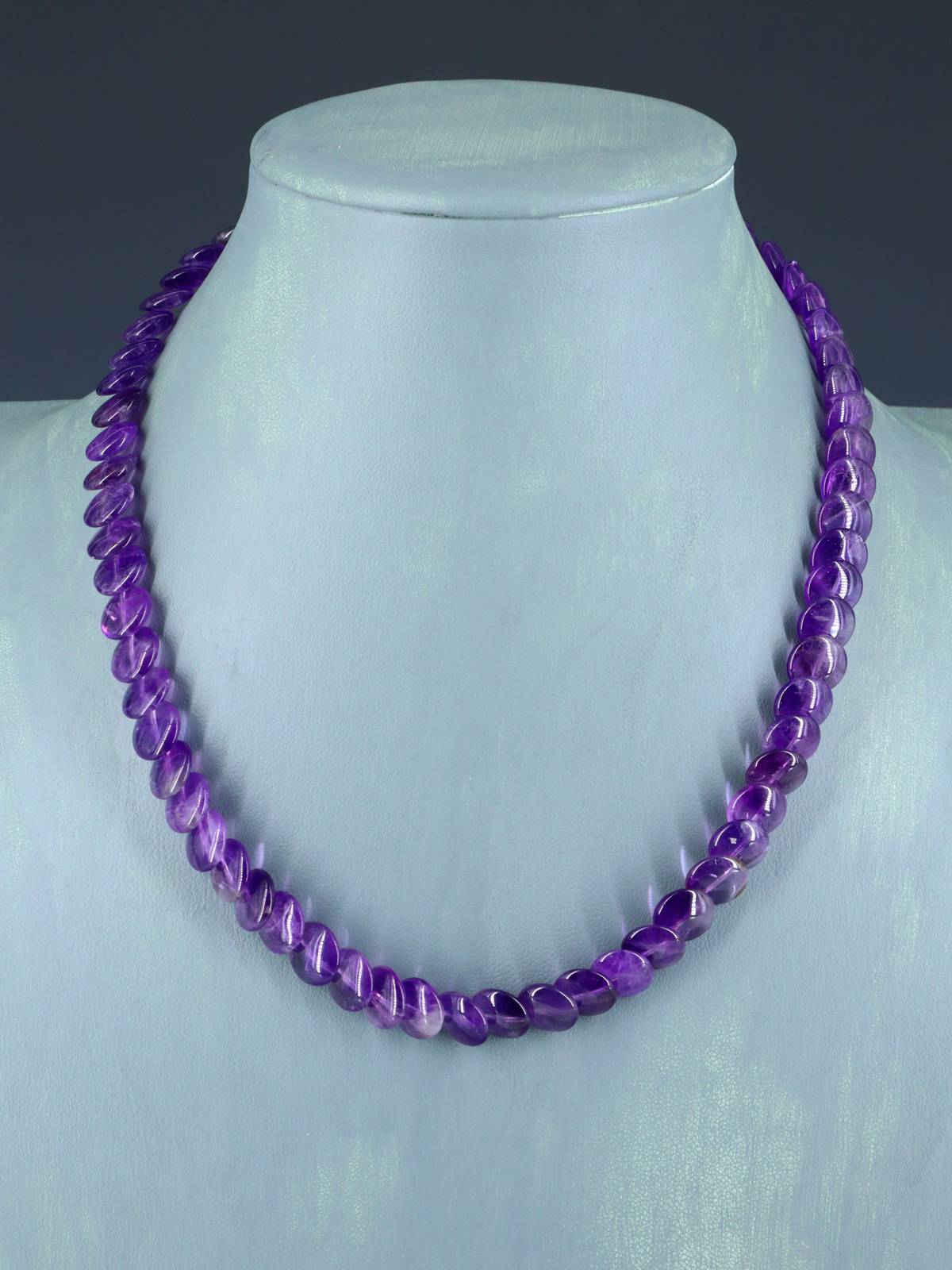 Single Strand Amethyst Necklace - PuebloDirect.com