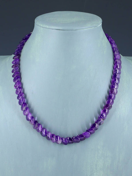 Single Strand Amethyst Necklace - PuebloDirect.com