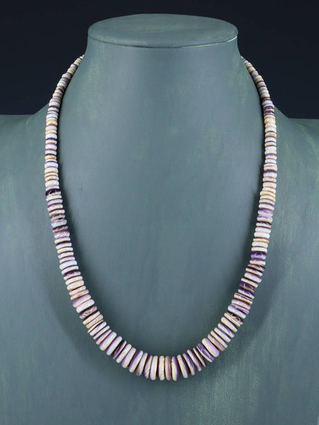 Navajo Single Strand Wampum Shell Necklace - PuebloDirect.com