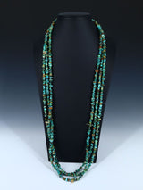 Native American Triple Strand Turquoise Necklace - PuebloDirect.com