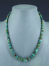 Navajo Single Strand Polychrome Turquoise Necklace - PuebloDirect.com