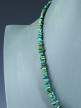 Navajo Single Strand Polychrome Turquoise Necklace - PuebloDirect.com
