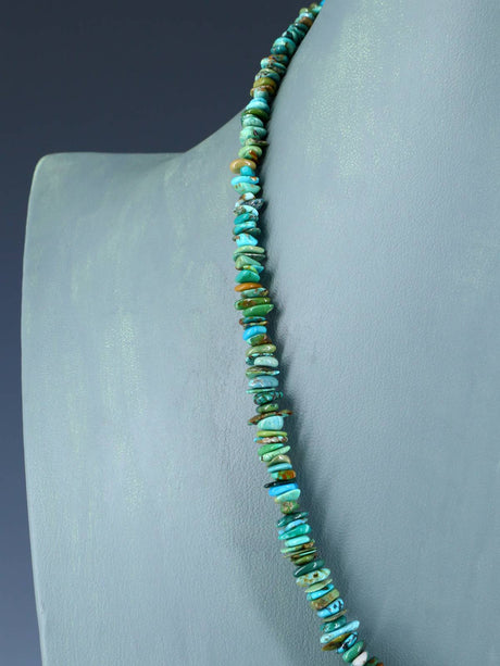Navajo Single Strand Polychrome Turquoise Necklace - PuebloDirect.com