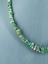 Navajo Single Strand Lucin Variscite Necklace - PuebloDirect.com