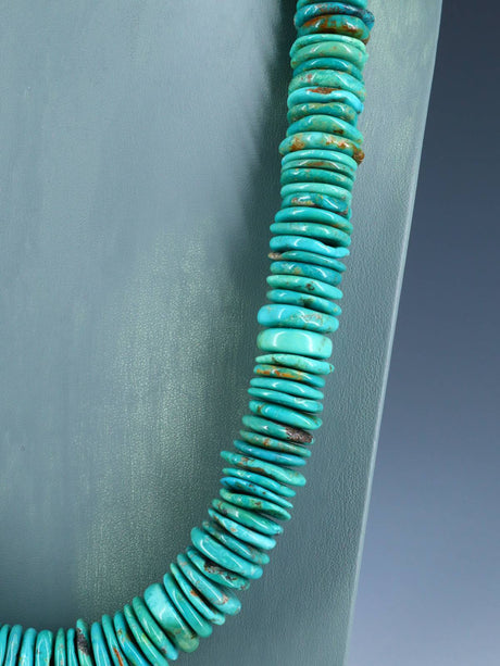 Navajo Single Strand Heavy Turquoise Necklace - PuebloDirect.com