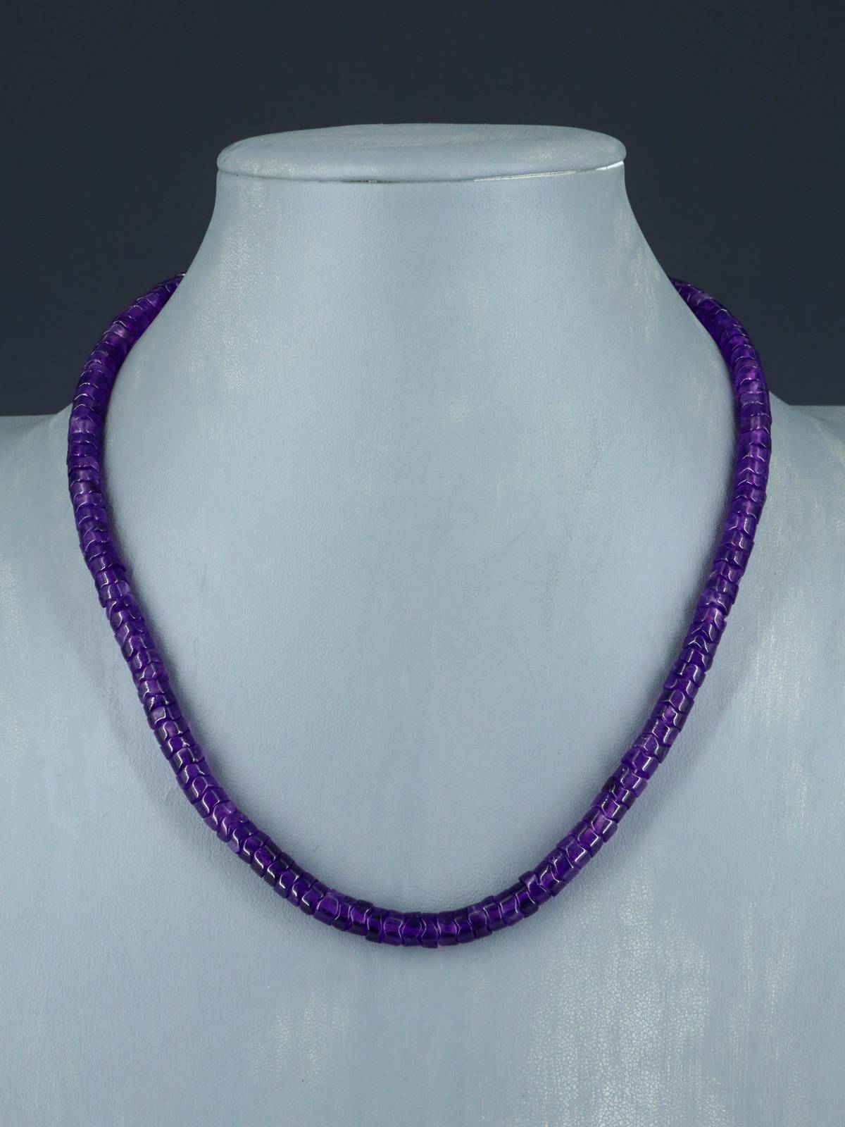 Navajo Single Strand Amethyst Necklace - PuebloDirect.com
