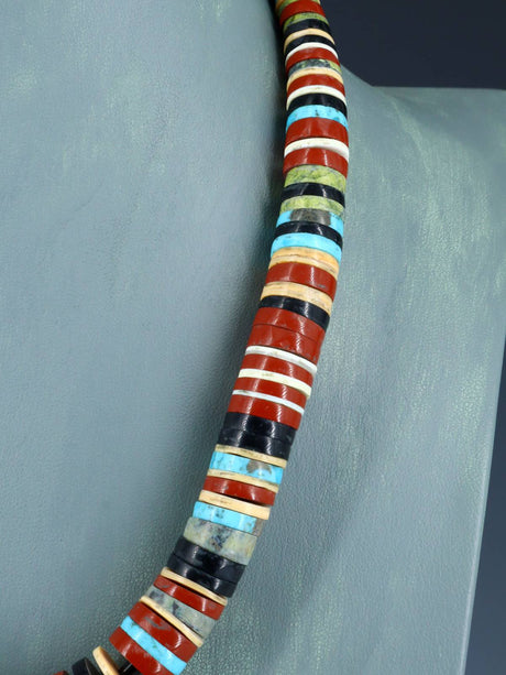 Native American Pipestone Turquoise and Shell Necklace
