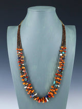 Collier amérindien à trois brins turquoise de Saint-Domingue