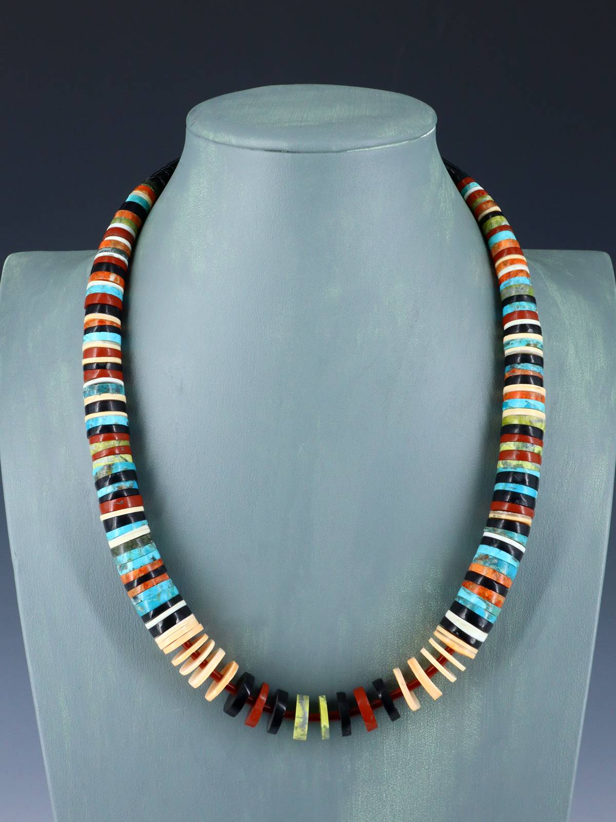 Native American Pipestone Turquoise and Shell Necklace