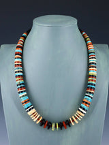 Native American Pipestone Turquoise and Shell Necklace