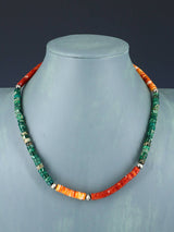 Collar de gargantilla Heishi de ostra espinosa nativa americana