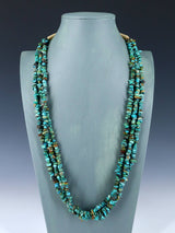 Native American Jewelry Three Strand Turquoise Necklace