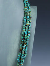 Native American Jewelry Three Strand Turquoise Necklace