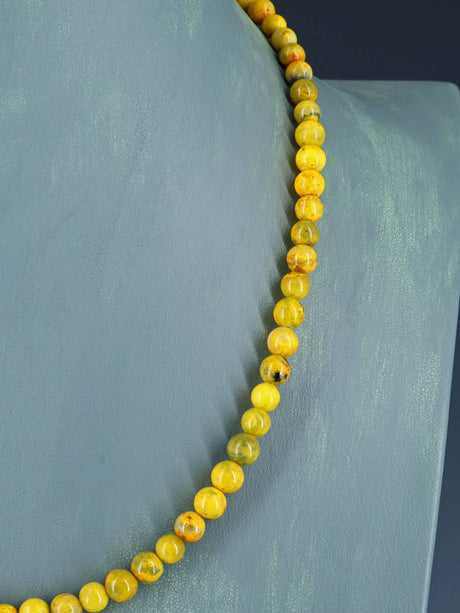 Santo Domingo Jewelry Single Strand Bumblebee Jasper Necklace