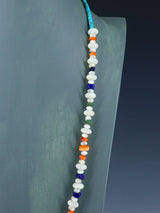 Santo Domingo Mother of Pearl Single Strand Beaded Necklace