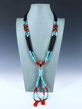Collier Jocla à trois brins d'onyx et de nacre de Saint-Domingue