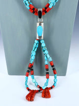 Collier Jocla à trois brins d'onyx et de nacre de Saint-Domingue