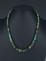 19" Native American Jewelry Single Strand Turquoise Necklace - PuebloDirect.com