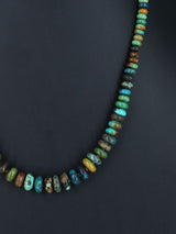 19" Native American Jewelry Single Strand Turquoise Necklace - PuebloDirect.com