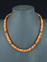 Native American Indian Jewelry Single Strand Spiny Oyster Necklace - PuebloDirect.com