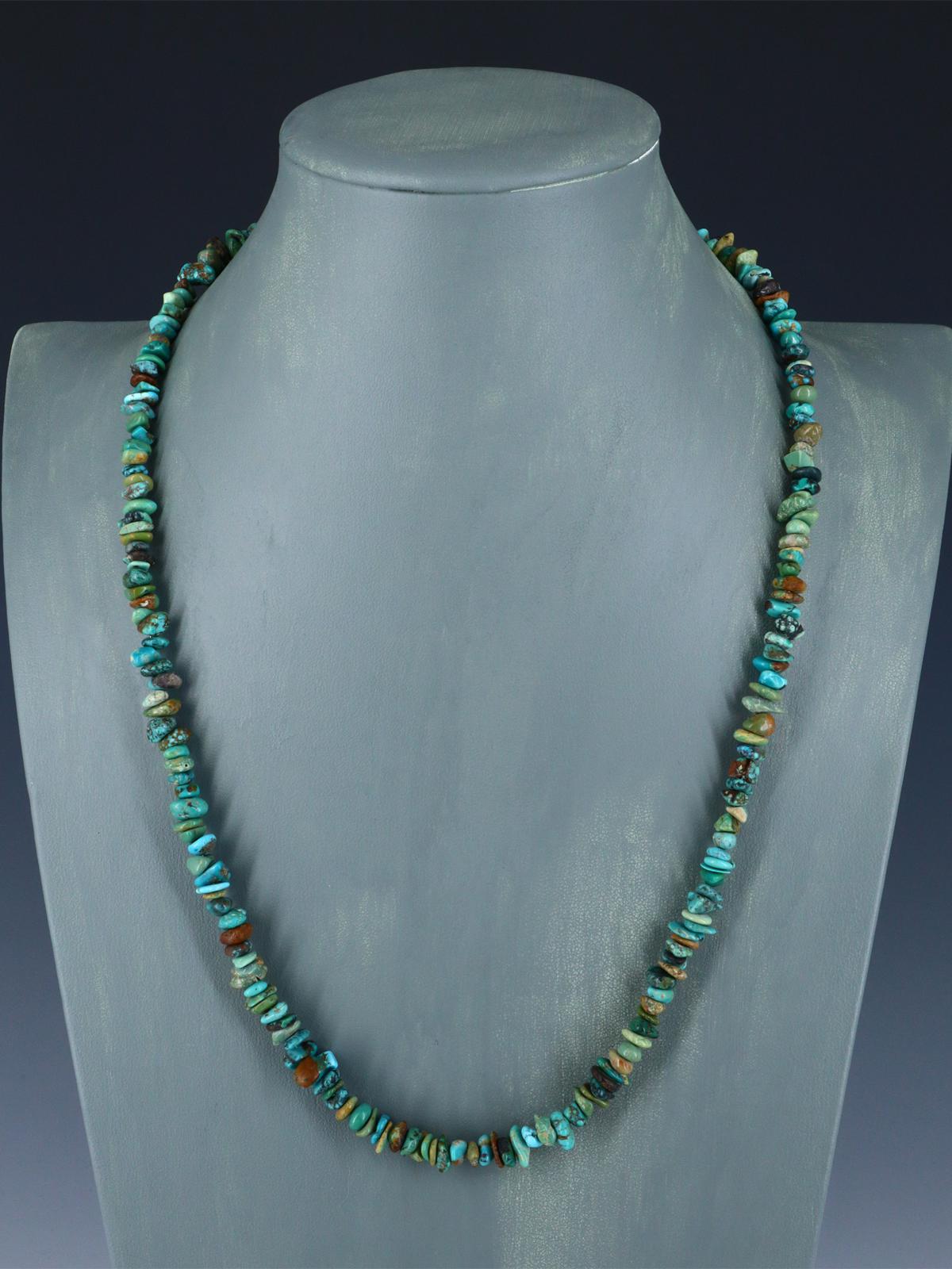Native American Indian Jewelry Single Strand Turquoise Necklace - PuebloDirect.com