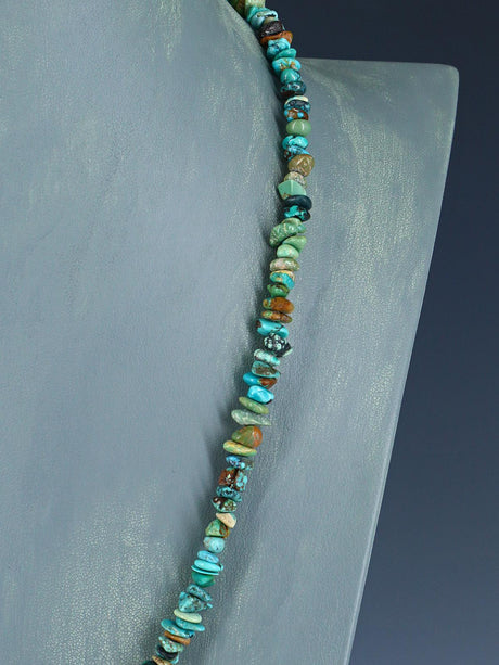 Native American Indian Jewelry Single Strand Turquoise Necklace - PuebloDirect.com