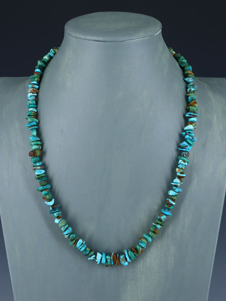 Native American Indian Jewelry Single Strand Turquoise Necklace - PuebloDirect.com