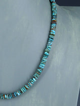 Navajo 18" Single Strand Turquoise Beaded Necklace - PuebloDirect.com