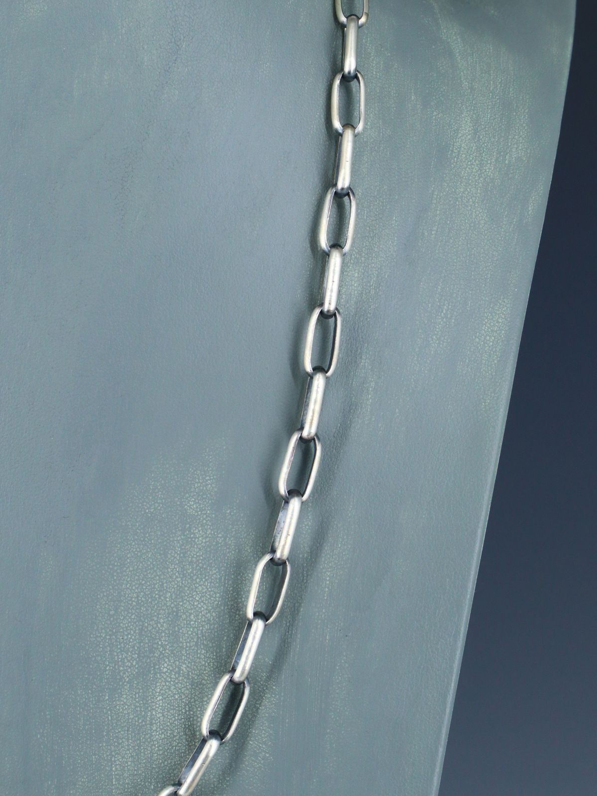 Navajo 24" Heavy Handmade Sterling Silver Link Chain Necklace - PuebloDirect.com