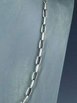 Navajo 24" Heavy Handmade Sterling Silver Link Chain Necklace - PuebloDirect.com