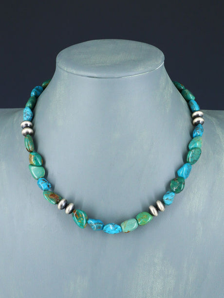 17" Native American Turquoise Necklace - PuebloDirect.com
