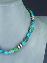 17" Native American Turquoise Necklace - PuebloDirect.com