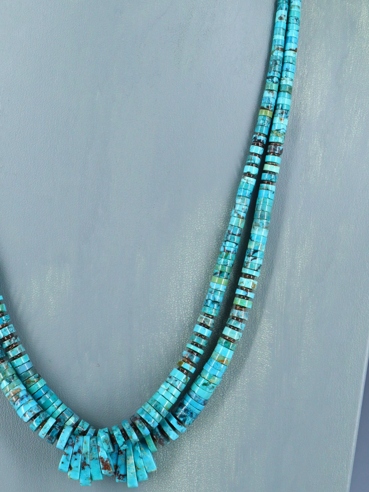 Native American Jewelry Double Strand Turquoise Necklace