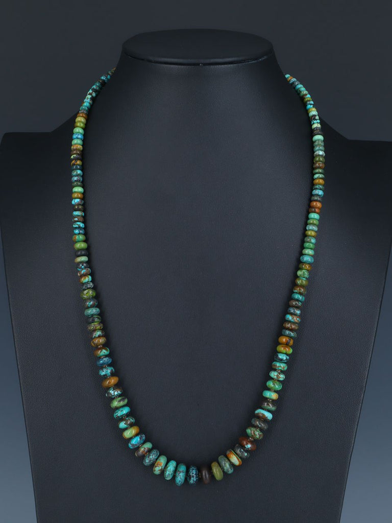 23" Native American Jewelry Single Strand Turquoise Necklace - PuebloDirect.com