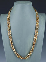 Native American Jewelry Three Strand Abalone Necklace - PuebloDirect.com