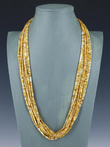 Native American Santo Domingo Shell Heishi Necklace and Earring Set - PuebloDirect.com