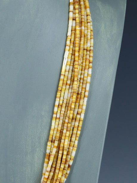 Native American Santo Domingo Shell Heishi Necklace and Earring Set - PuebloDirect.com