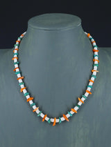 Native American Shell and Turquoise Choker Necklace - PuebloDirect.com