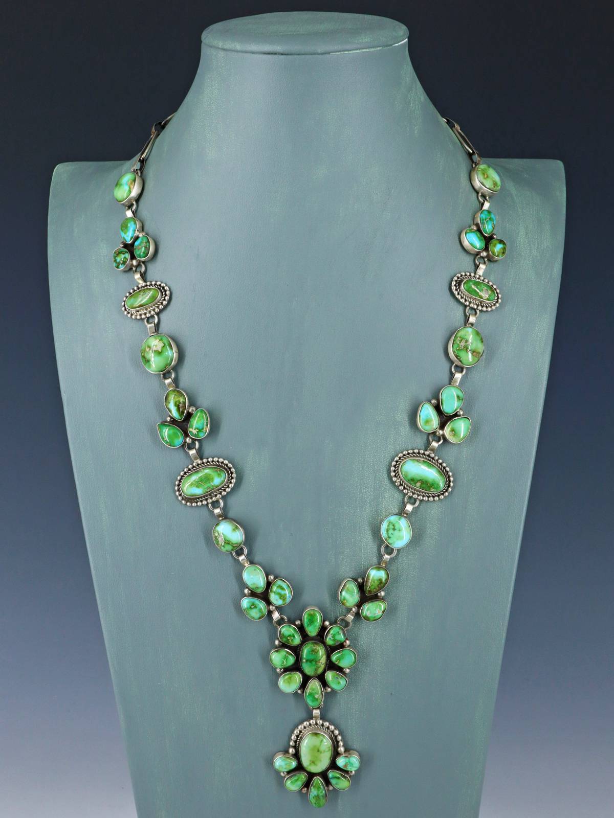 Bijoux amérindiens Collier lariat turquoise en argent sterling Sonora Gold
