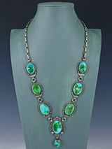 Native American Jewelry Sonoran Gold Turquoise Lariat Necklace