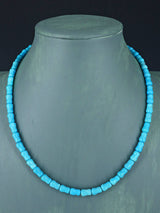 18" Single Strand Turquoise Bone Beads Necklace