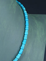 18" Single Strand Turquoise Bone Beads Necklace